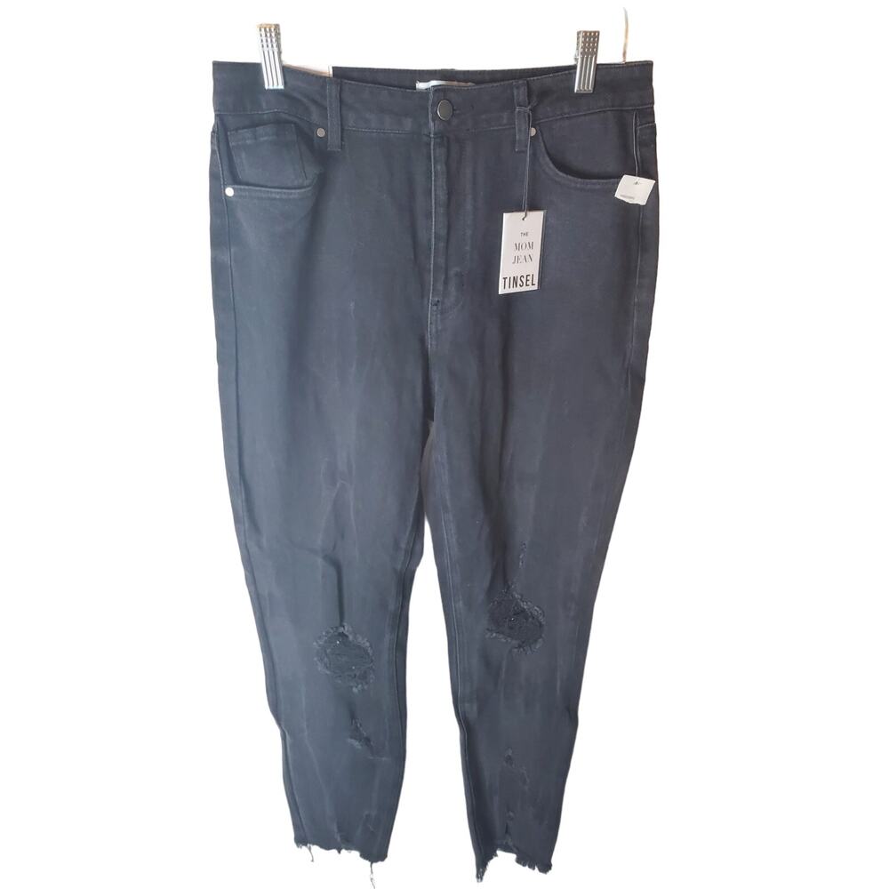 Tinsel The Mom Jeans Size 13 Black Jeans, NWT
